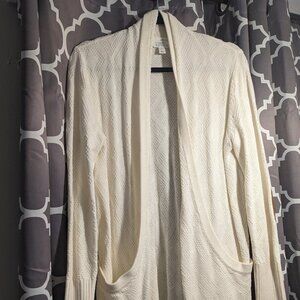Market & Spruce White Cardigan